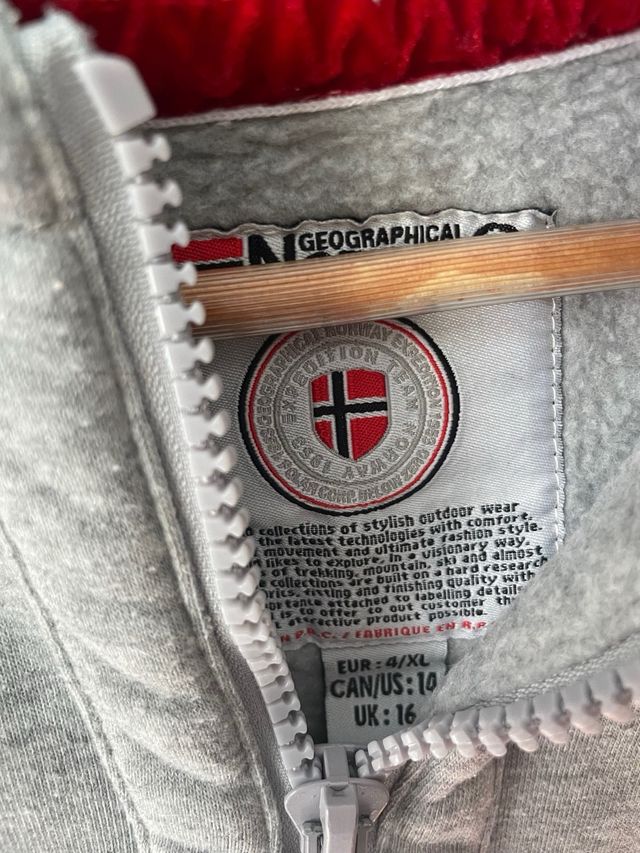 Sudadera Geographical Norway Gris