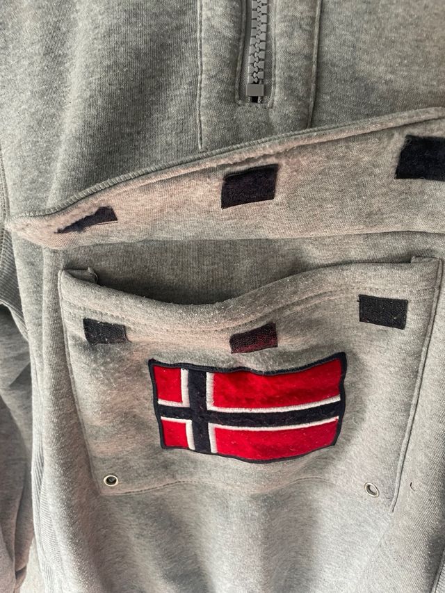 Sudadera Geographical Norway Gris