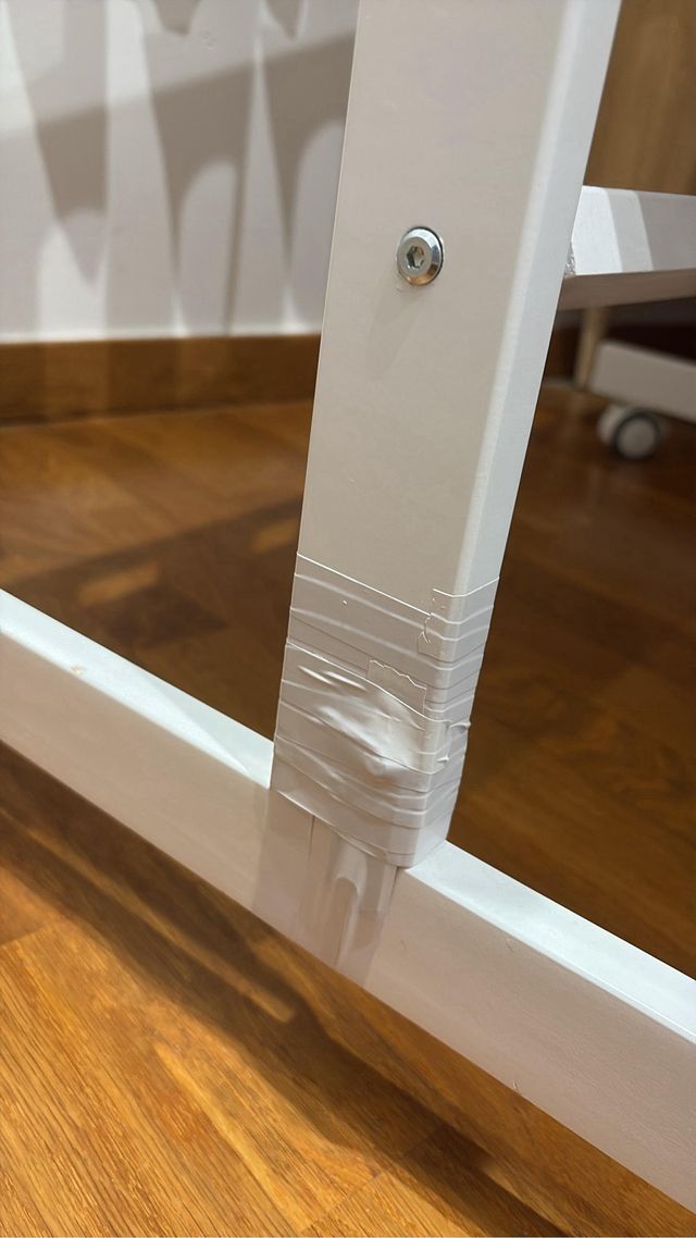 Minicuna colecho blanca con ruedas