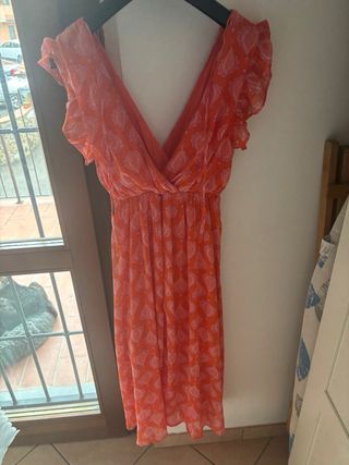 Vestito lungo Premaman arancione