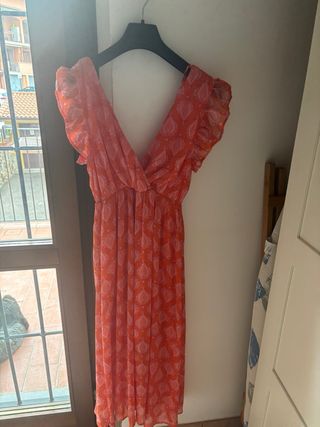 Vestito lungo Premaman arancione