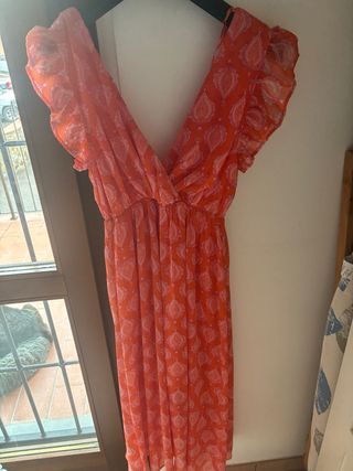 Vestito lungo Premaman arancione