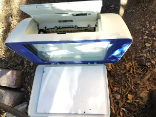 Impresora HP Blanca y Azul