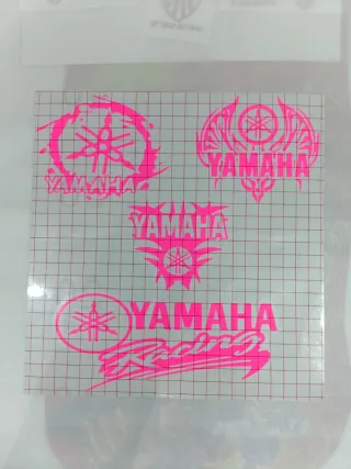 Pegatinas Yamaha Rosa Fluor
