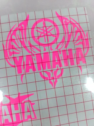 Pegatinas Yamaha Rosa Fluor