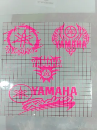 Pegatinas Yamaha Rosa Fluor