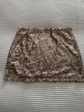 Falda mini lentejuelas vintage rosado dorado