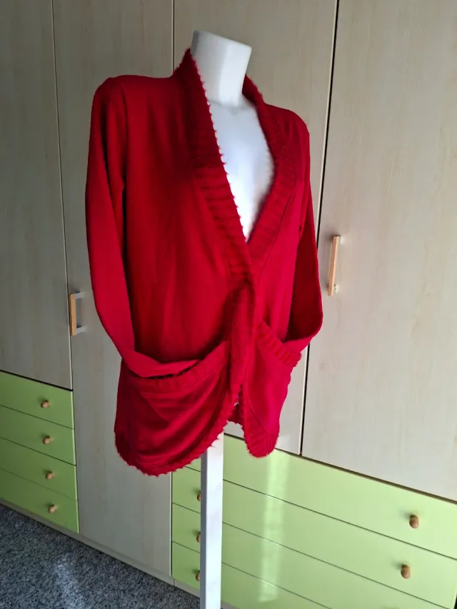 Cardigan caldo nuovo rosso