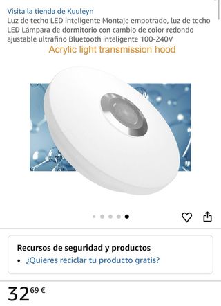 Luz de techo LED inteligente redonda