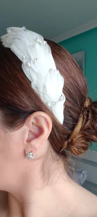 Diadema Novia Plumas