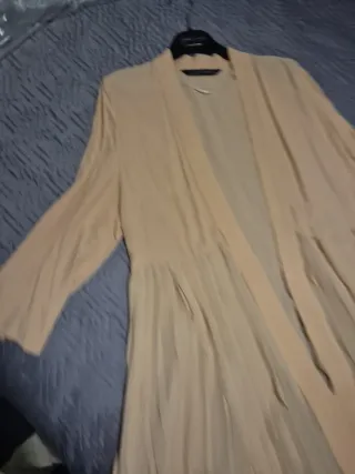 Caftan donna plissettato pesca