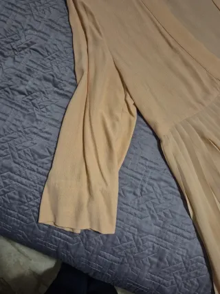 Caftan donna plissettato pesca