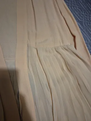 Caftan donna plissettato pesca