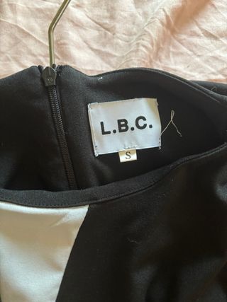 Vestito aderente nero e bianco