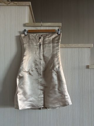 Vestido elegante Massimo Dutti dorado claro