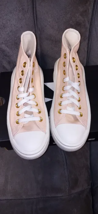 Converse plataforma beige/blanco talla 37