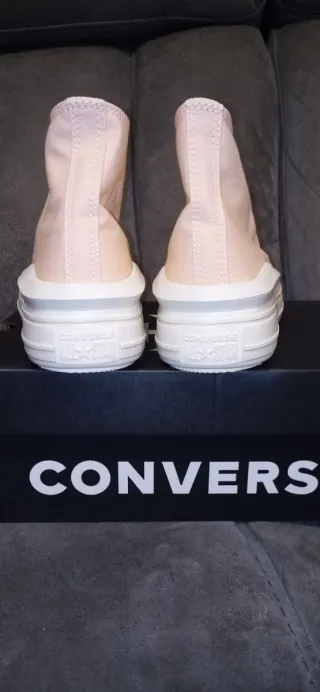 Converse plataforma beige/blanco talla 37