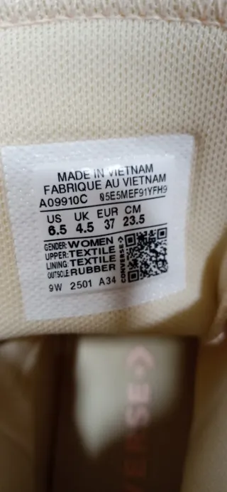 Converse plataforma beige/blanco talla 37