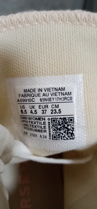 Converse plataforma beige/blanco talla 37