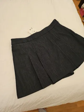 Falda pantalón Zara vaquera azul Talla L