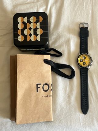 Reloj Fossil Cronógrafo Amarillo