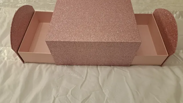 Caja Joyero Rosa Brillante con Espejo