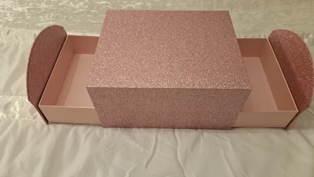 Caja Joyero Rosa Brillante con Espejo