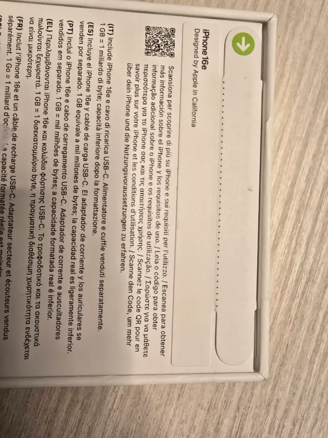 iPhone 16e 128GB Bianco