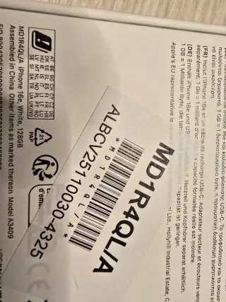 iPhone 16e 128GB Bianco