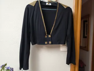 Chaqueta Eclipse Negra Talla Única Adornada