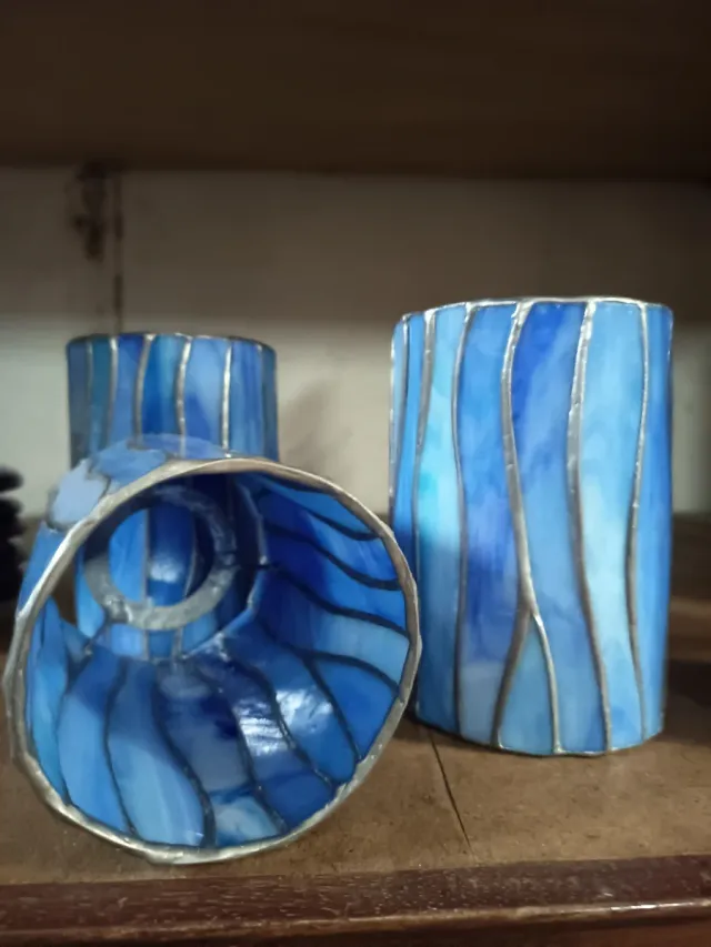 Tulipani stile Tiffany blu