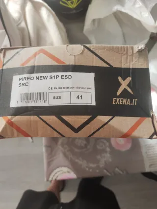 Zapatos de seguridad Exena negros y azules