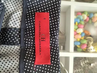 Pantalón Carolina Herrera azul marino/blanco