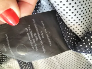 Pantalón Carolina Herrera azul marino/blanco