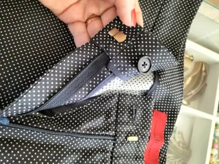 Pantalón Carolina Herrera azul marino/blanco