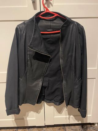 Cazadora Míriam Ponsa Piel Negra Talla M