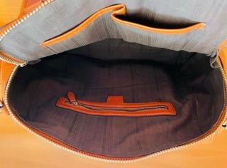 Bolso Uterqüe Piel marrón whisky