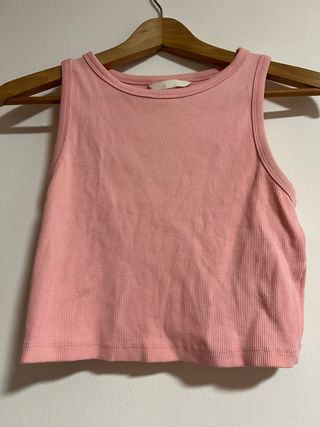Camiseta rosa de tirantes H&M
