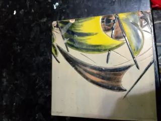 Rachola de porcelana decorada