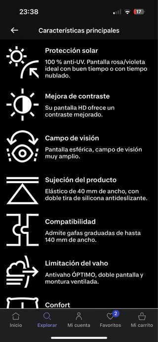 Gafas Esquí Wedze G900 S HD Nuevas