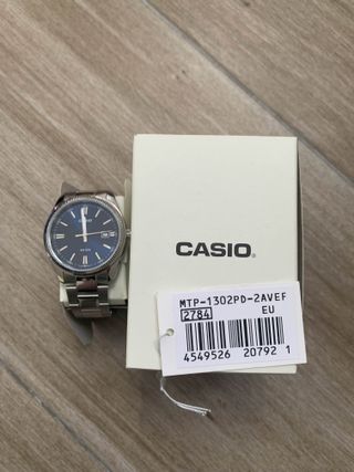 Reloj Casio MTP-1302PD-2AV Azul y Plateado