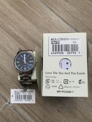 Reloj Casio MTP-1302PD-2AV Azul y Plateado