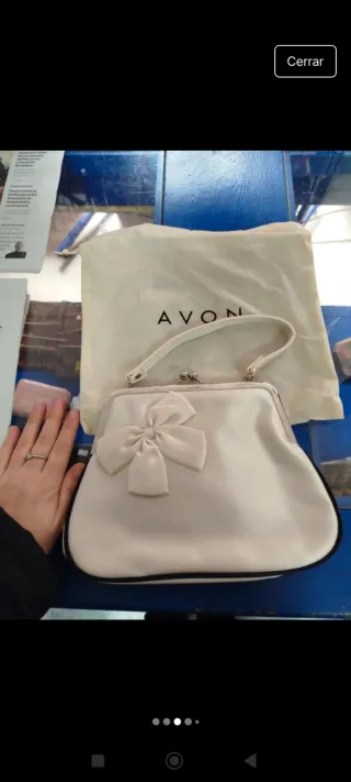Bolso Avon beige/blanco nuevo