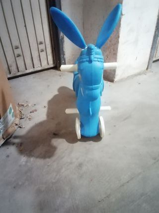 Asinello cavalcabile blu