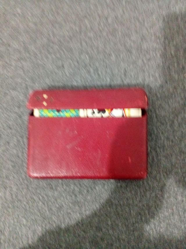 Custodia antica in pelle per poker