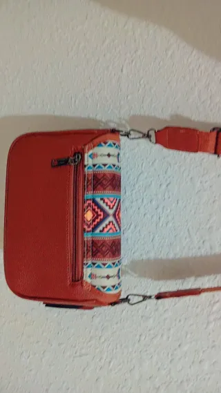 Bolso bandolera mujer étnico naranja