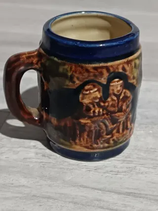 Taza cerámica decorada