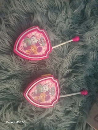 Walki talkis.Juguete Paw Patrol Rosa