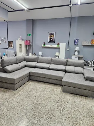 Sofá Chaiselongue Cama, Respaldo Reclinable