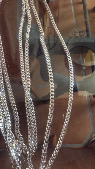 Collar Plata y Acero Baño Oro